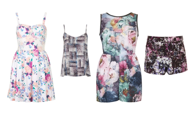 Topshop Floral Prints, Summer Dress, Camisole, Floral Playsuit, Embellished Shorts